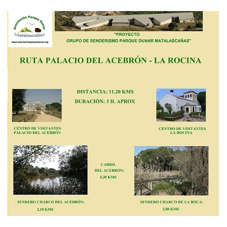 RUTA PALACIO DEL ACEBRÓN-LA ROCINA Y SOLICITUD DE INSCRIPCIÓN ONLINE GRATUITA